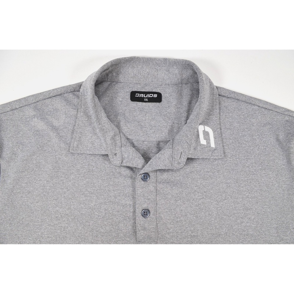 Druids Gray Golf Performance Polo Shirt Men's XXL Short Sleeves